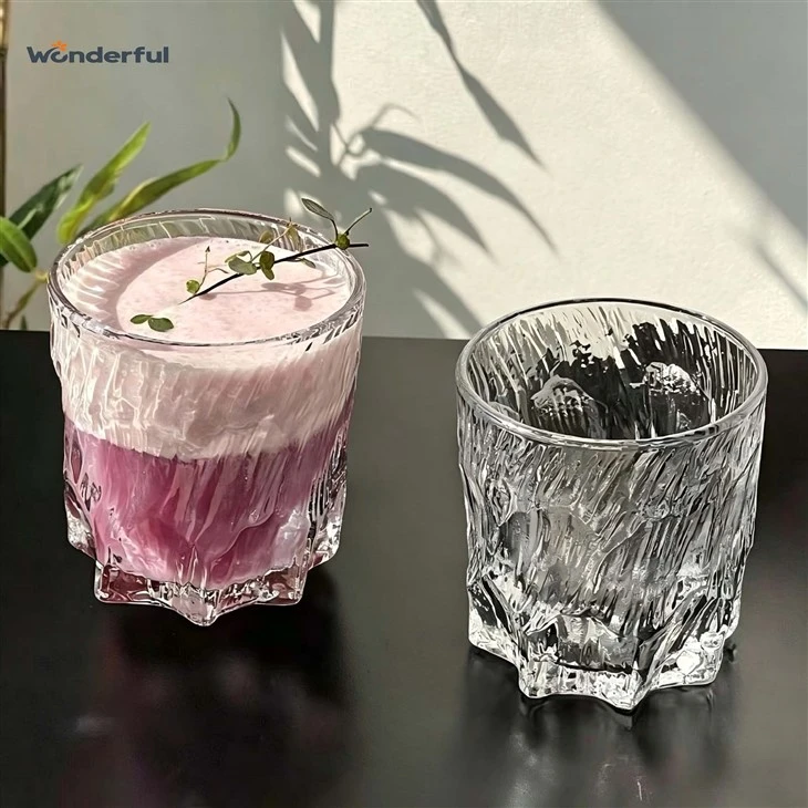 300ml Glacier Textured Whiskey Glass Tumbler