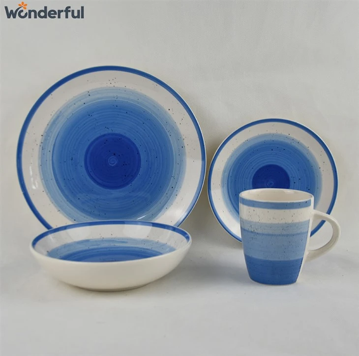 Blue Dinner Sets For Home Restaurant