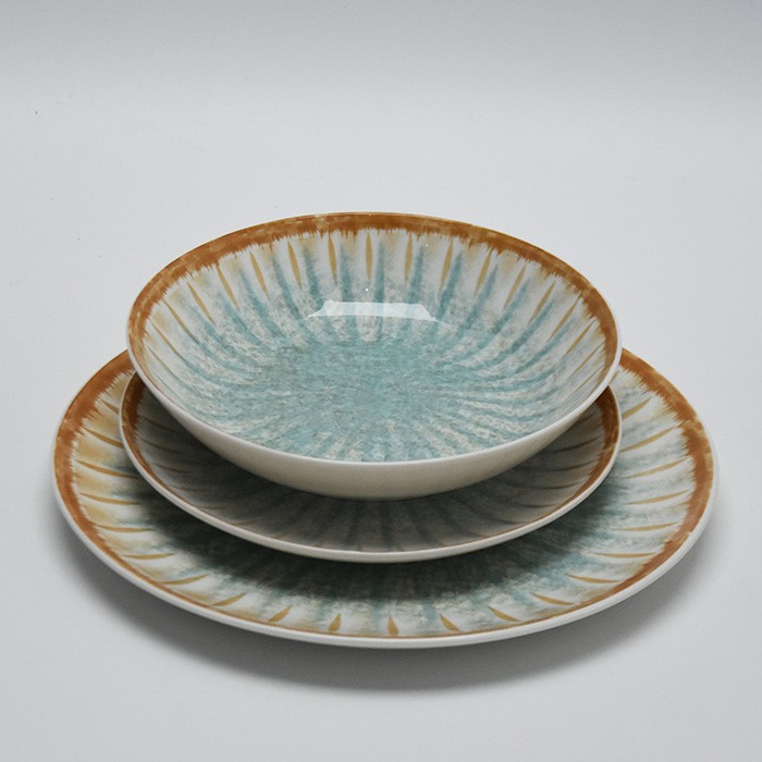Blue Gradient Porcelain Dinner Set
