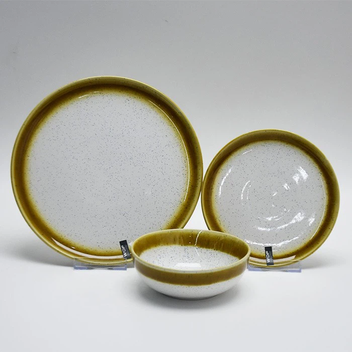 Ginger Color Speckled Stoneware Set