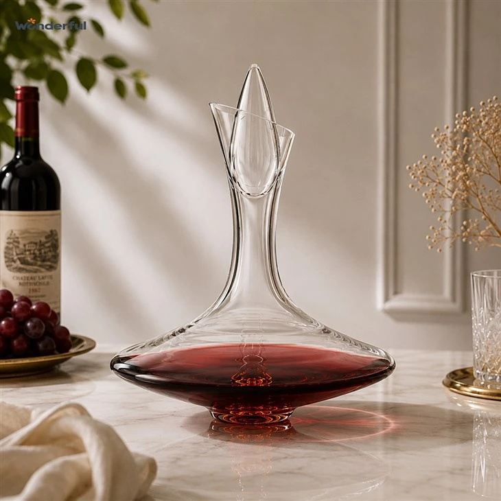 Lead-Free Crystal Split Top Wine Decanter suppliers