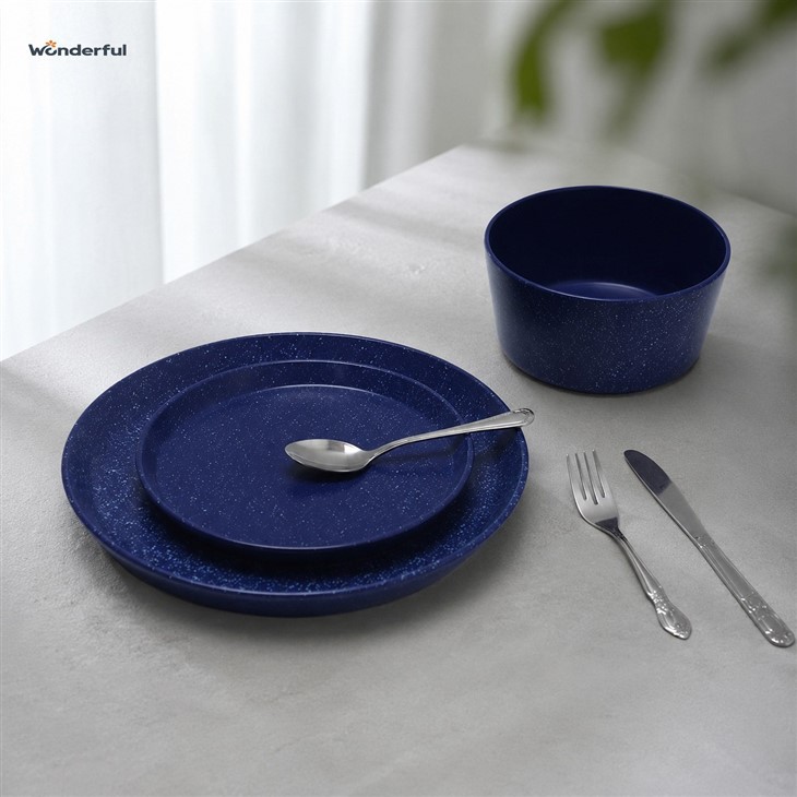 Midnight Blue Speckled Stoneware Dinnerware Set suppliers