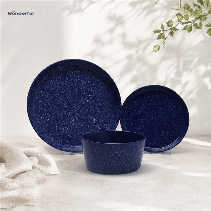 Midnight Blue Speckled Stoneware Dinnerware Set