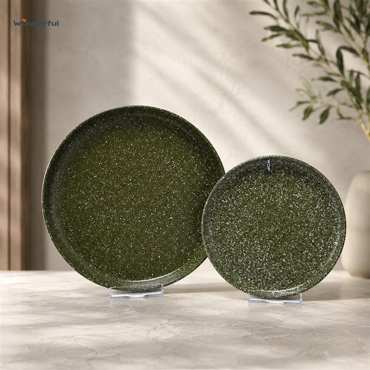 Olive Green Speckled Stoneware Dinnerware Set best