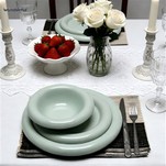 Wonderful Light Green Minimalist Ceramic Dinnerware Set