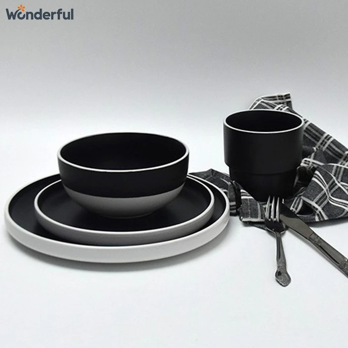 matte black plate set2 matte black plate set2