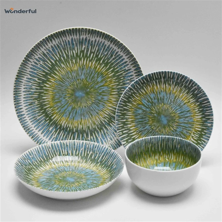 Radiant Burst Ceramic Dinnerware Set