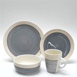 16pcs Mystic Gray Chip Resistant Dinnerware