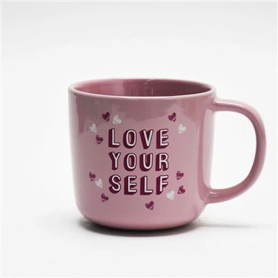 443cc Wholesale Pink Cute Ceramic Coffee Mugs