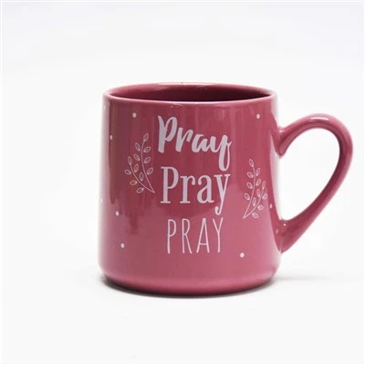 512cc Wholesale Solid Color Pink Ceramic Cup