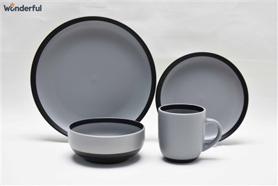 Grey Stoneware Dinner Set Grey Stoneware Dinner Set