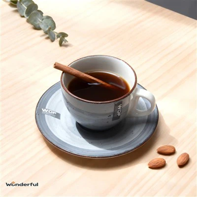 Industrial-Chic Stoneware Cup & Saucer Set