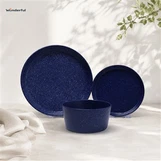 Midnight Blue Speckled Stoneware Dinnerware Set