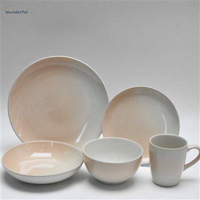 Pink Gradient Ceramic Dinnerware Set