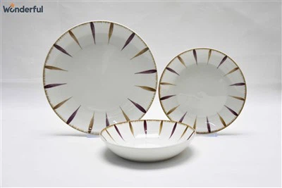 Tableware Set Purple Plates