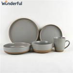 White Grey Dinnerware Set