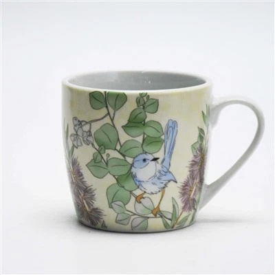 Wholesale Bird Pad Printing Ceramic Tea Mug