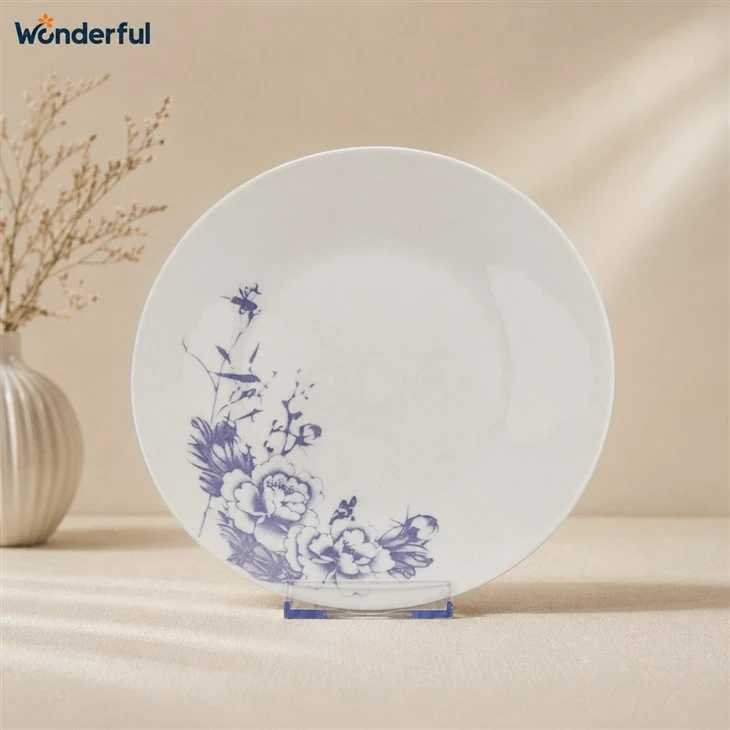Violet Blue Peony China Tableware Set suppliers