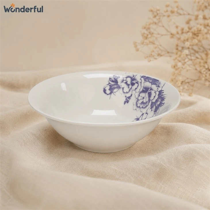 Violet Blue Peony China Tableware Set factory